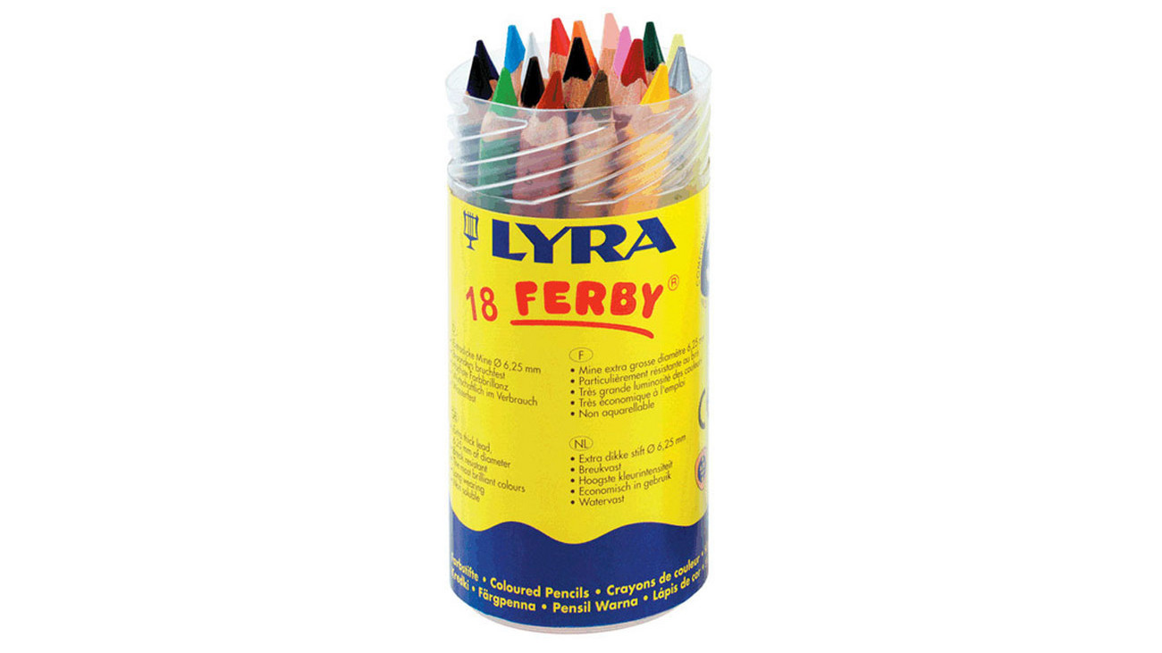 Crayons de couleur Lyra Super Ferby 1, L: 18 cm, mine: 6,25 mm, 18