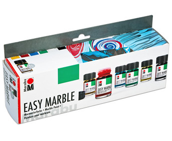 Marabu easy marble Marmorierfarben 6er Set