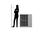 Flexeo® Rollladenschrank 4 Fächer Mittelwand Breite 94 4 cm