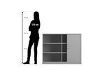 Flexeo® Rollladenschrank 6 Fächer Mittelwand Breite 126 4 cm