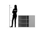 Flexeo® Rollladen Aufsatzschrank 6 Fächer Breite: 126 4 cm