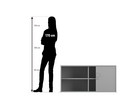 Flexeo® Rollladen Aufsatzschrank 4 Fächer Breite 126 4 cm