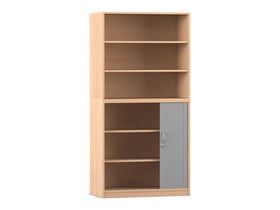 Flexeo® Rollladenschrank, 6 Fächer, 1 Tür unten