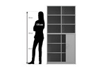 Flexeo® Rollladenschrank 12 Fächer Mittelwand Tür unten Breite 94 4 cm