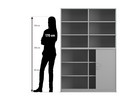 Flexeo® Rollladenschrank 12 Fächer Mittelwand Tür unten Breite 126 4 cm