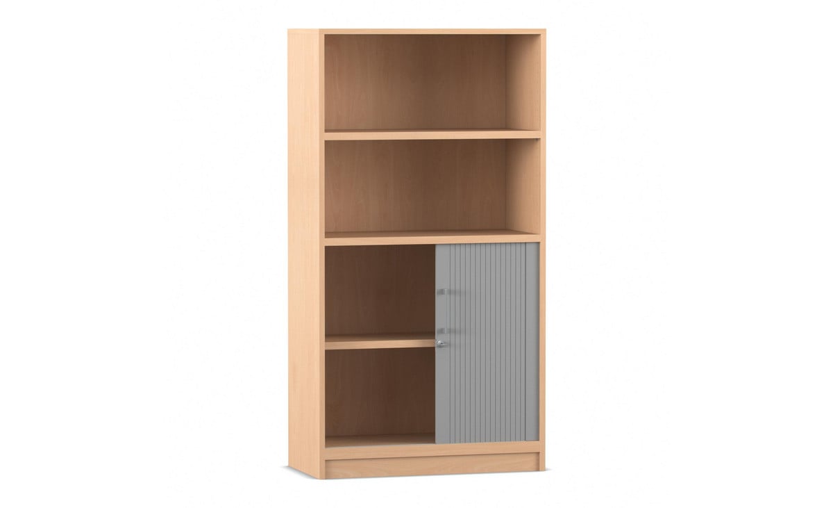 Flexeo® Rollladenschrank, je 2 Fächer unten und oben = 4 Ordnerhöhen
