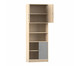 Flexeo® Kombi Schrank unten Rollladen oben Drehtür = 6 Ordnerhöhen 6