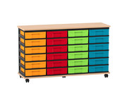 Flexeo® Fahrbares Containersystem mit Ablage 24 kleine Boxen 1