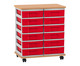 Flexeo® Fahrbares Containersystem mit Ablage 12 kleine Boxen 7