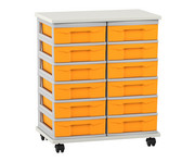 Flexeo® Fahrbares Containersystem mit Ablage 12 kleine Boxen 3