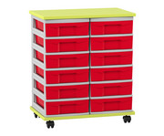 Flexeo® Fahrbares Containersystem mit Ablage 12 kleine Boxen 5