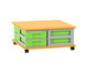 Flexeo® Fahrbares Containersystem mit Ablage 8 kleine Boxen 7