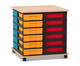 Flexeo® Fahrbares Containersystem mit Ablage 24 kleine Boxen 1