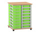 Flexeo® Fahrbares Containersystem mit Ablage 32 kleine Boxen 3