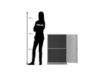 Flexeo® Unterschrank 2 Fächer Breite 64 1 cm
