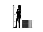 Flexeo® Aufsatzschrank 2 Fächer 1 Tür Breite 48 1 cm