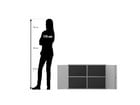 Flexeo® Aufsatzschrank 4 Fächer 2 Türen Breite 94 4 cm