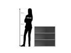 Flexeo® Aufsatzregal 3 Fächer Breite 94 4 cm