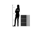 Flexeo® Aufsatzschrank 3 Fächer Breite 48 1 cm