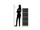 Flexeo® Regal 1 Reihe 4 Fächer Breite 48 1 cm