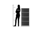 Flexeo® Regal 1 Reihe 4 Fächer Breite 64 1 cm