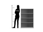 Flexeo® Regal 1 Reihe 4 Fächer Breite 94 4 cm