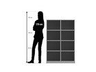 Flexeo® Regal 2 Reihen 8 Fächer mittelhoch Breite 94 4 cm