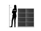 Flexeo® Regal 2 Reihen 8 Fächer mittelhoch Breite 126 4 cm