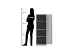 Flexeo® Schrank 4 Fächer 1 Tür Breite 48 1 cm