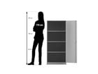 Flexeo® Schrank 4 Fächer 1 Tür Breite 64 1 cm