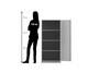 Flexeo® Schrank 4 Fächer 1 Tür Breite 64 1 cm 2
