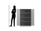 Flexeo® Schrank 4 Fächer 2 Türen Breite 94 4 cm