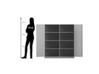 Flexeo® Schrank 8 Fächer Mittelwand 2 Türen Breite 126 4 cm