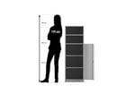 Flexeo® Schrank 5 Fächer 1 Halbtür Breite 48 1 cm