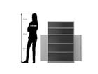 Flexeo® Schrank 5 Fächer 2 Halbtüren Breite 94 4 cm