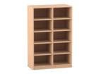 Flexeo® Bibliotheksregal 10 Fächer mittelhoch Breite 94 4 cm