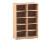Flexeo® Bibliotheksregal 40 Fächer mittelhoch Breite 94 4 cm 1