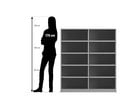 Flexeo® Bibliotheksregal 10 Fächer mittelhoch Breite 126 4 cm