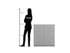 Flexeo® Schrank 6 große Schubladen Breite 94 4 cm