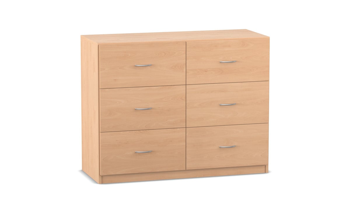 Flexeo® Schrank, 6 große Schubladen, Breite 126,4 cm