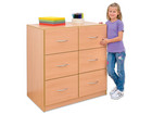 Flexeo® Schrank 6 große Schubladen Breite 126 4 cm