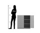 Flexeo® Schrank 6 kleine Schubladen 3 Fächer rechts 1 Tür Breite 94 4 cm 5