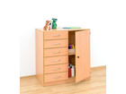 Flexeo® Schrank 6 kleine Schubladen 3 Fächer rechts 1 Tür Breite 94 4 cm