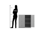 Flexeo® Schrank 3 großen Schubladen 3 Fächer rechts 1 Tür Breite 94 4 cm