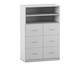 Flexeo® Schrank 6 große Schubladen 2 Fächer 5
