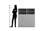 Flexeo® Schrank 6 Hängeregister 4 Fächer Mittelwand Breite 126 4 cm