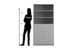 Flexeo® Schrank 6 große Schubladen 3 Fächer