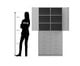 Flexeo® Schrank 12 kleine Schubladen 6 Fächer Mittelwand 2 Türen 2
