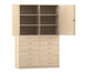 Flexeo® Schrank 12 große Schubladen 6 Fächer Mittelwand 2 Türen 3