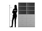 Flexeo® Schrank 6 Hängeregister 6 Fächer Mittelwand Breite 126 4 cm